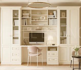 Библиотечный шкаф в интерьере