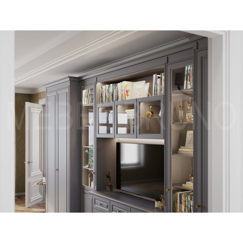 Стенка Мерс с тв-зоной